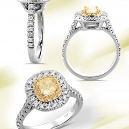 Anello diamante light fancy