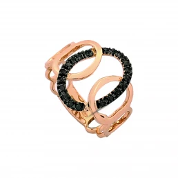 Anello Butterfly pink black alternati