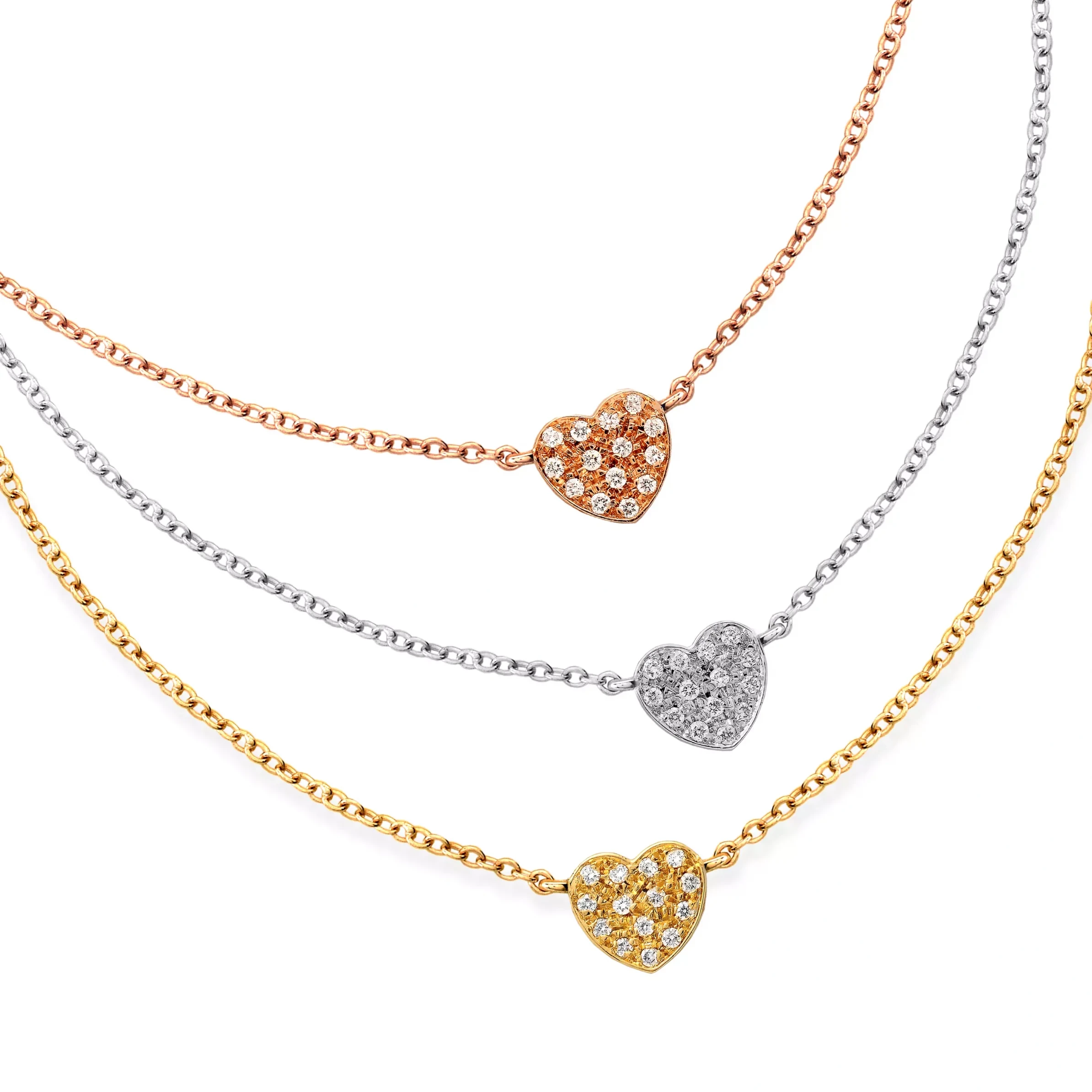 Collane cuore pave G0130259