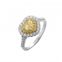 anello cuore fancy